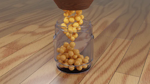 Balls and jar