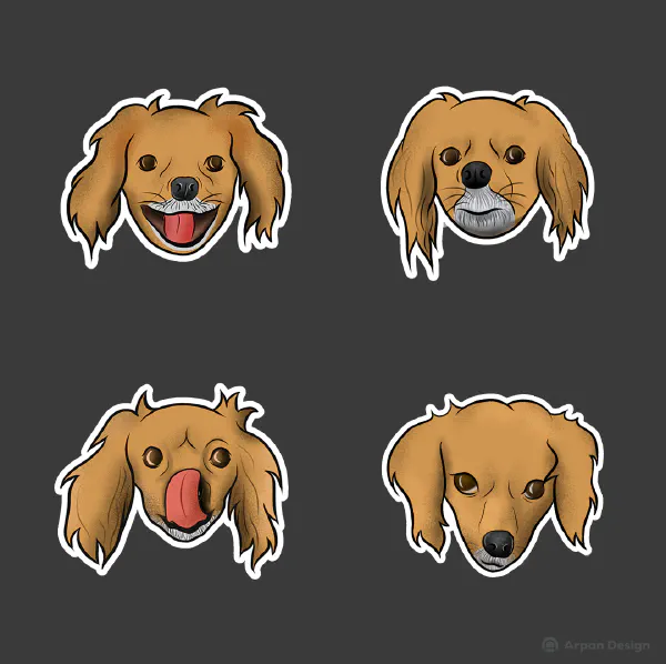 Dog sticker